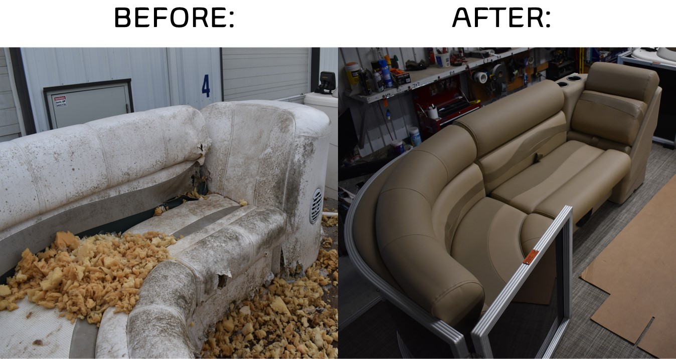 Pontoon Furniture Before and After